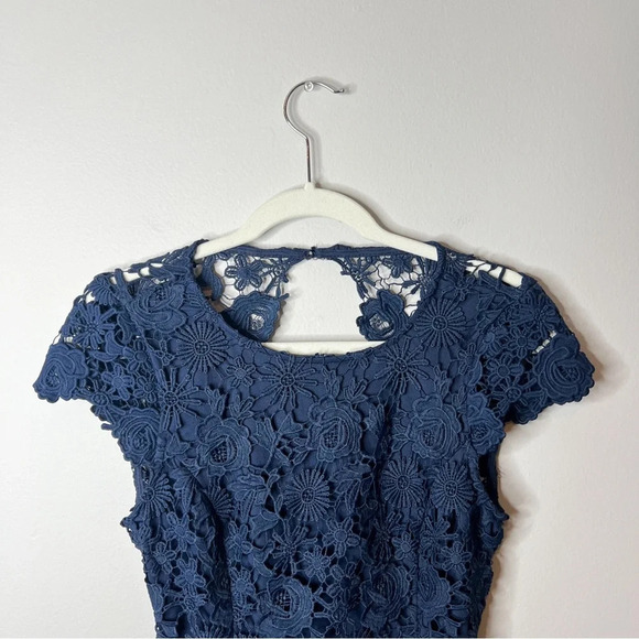 Lulus Romance Language Navy Blue Backless Lace Dress - Picture 7 of 11